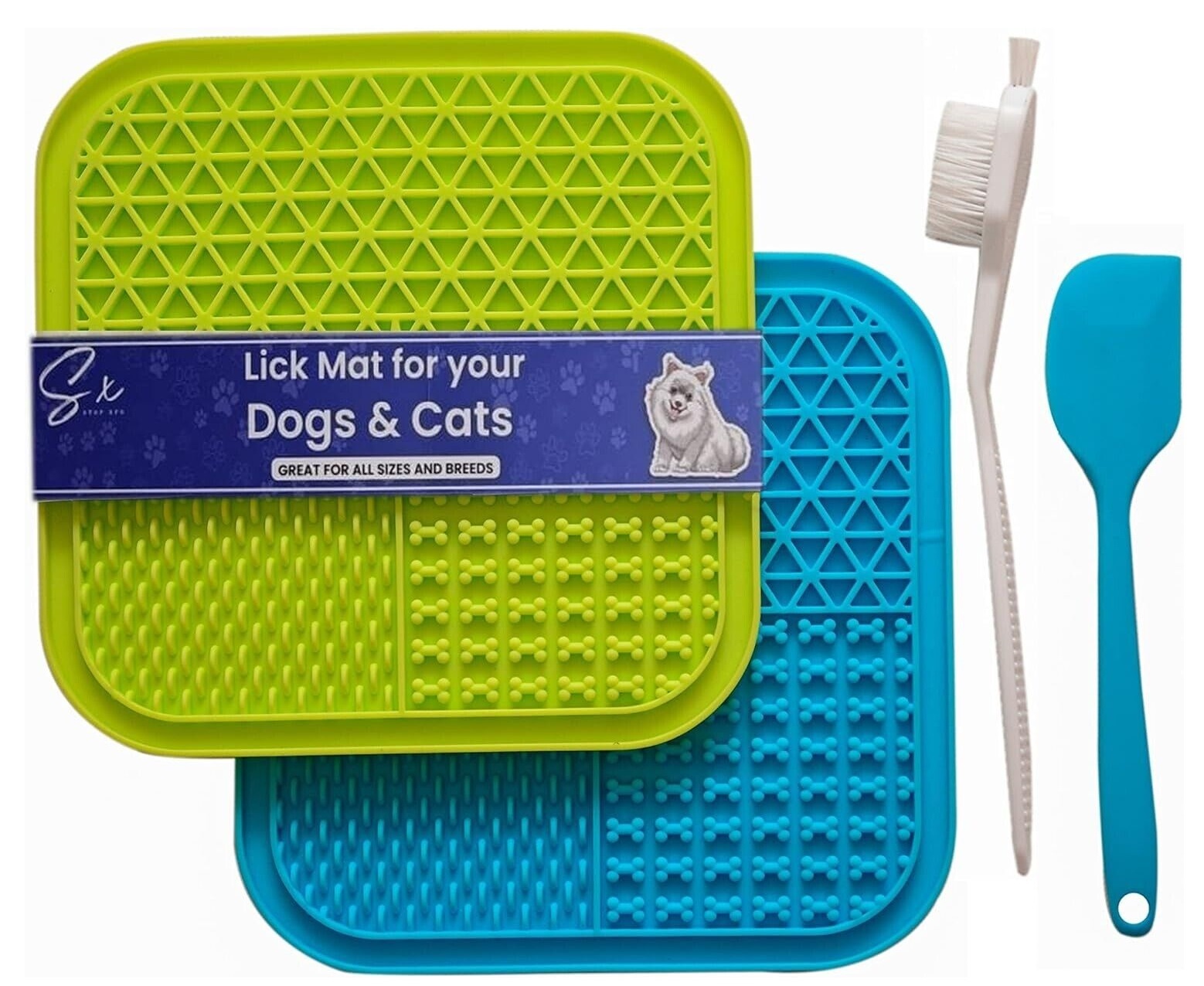 2 Pcs Stop Xpo Dog Lick Mats Large Slow Feeders NonSlip with Suction