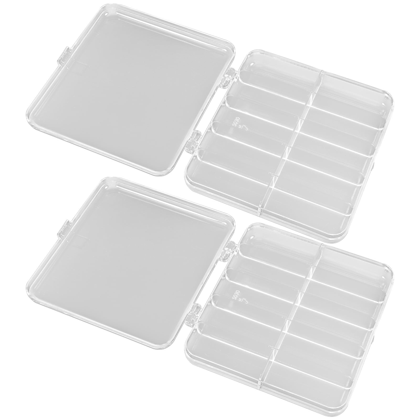 8-Grid Plastic Jewelry Storage Box - Clear Round Bead Organizer With Adjustable Dividers For Crafts & Small Items