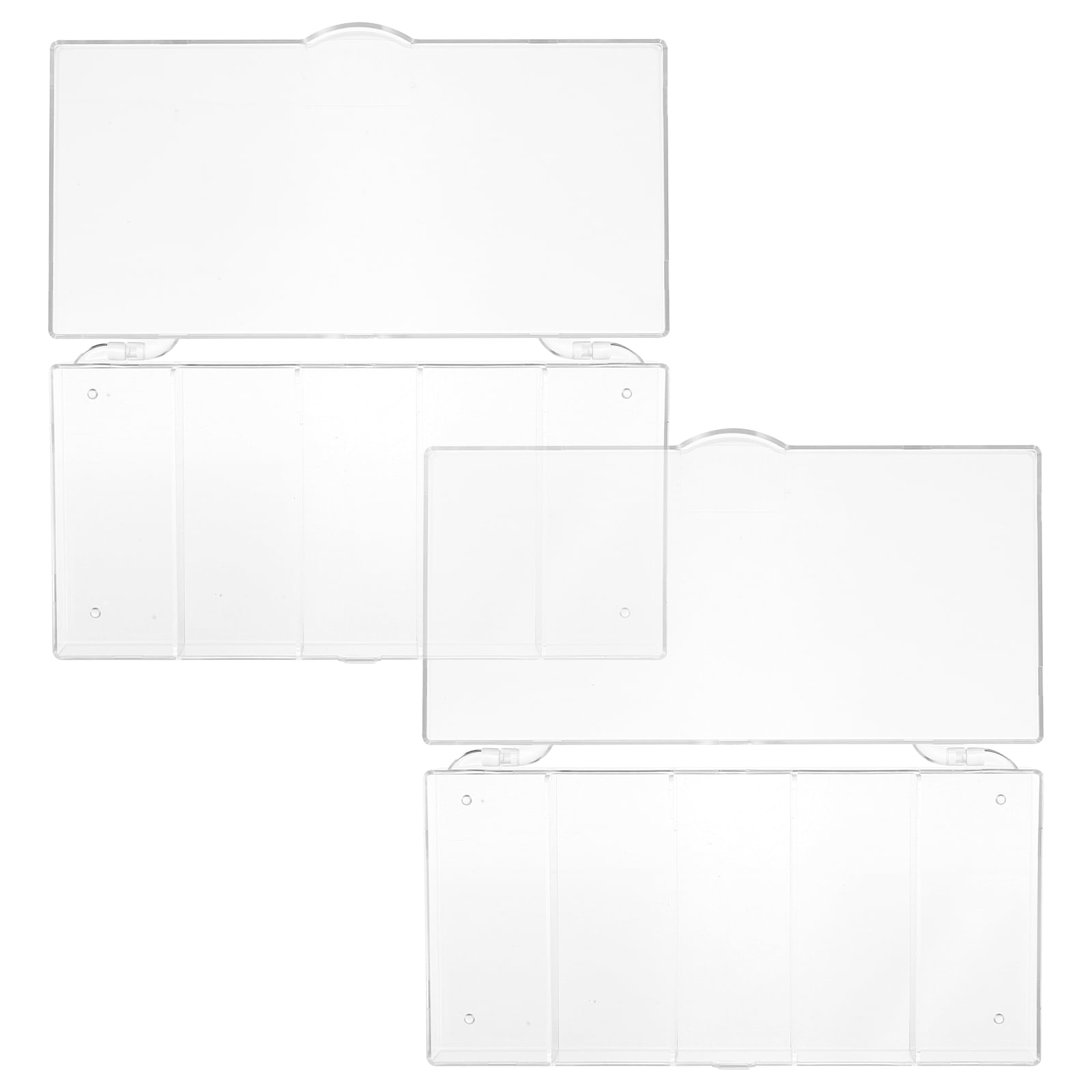 2 Pcs Storage Box Plastic Drawers Building Blocks Stackable Organizer