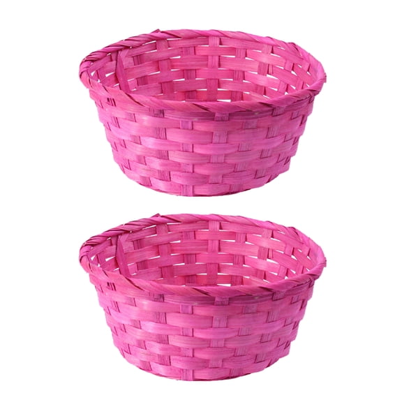 HEALEEP Storage Basket Rosy Synthetic Material 2Pcs 10x6.7In