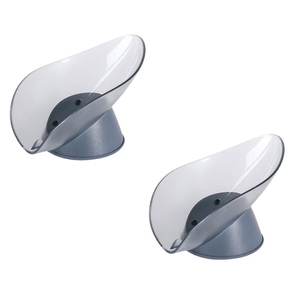 2pcs Creative Bathroom Soap Box with Water Draining Storage Rack for Home Blue