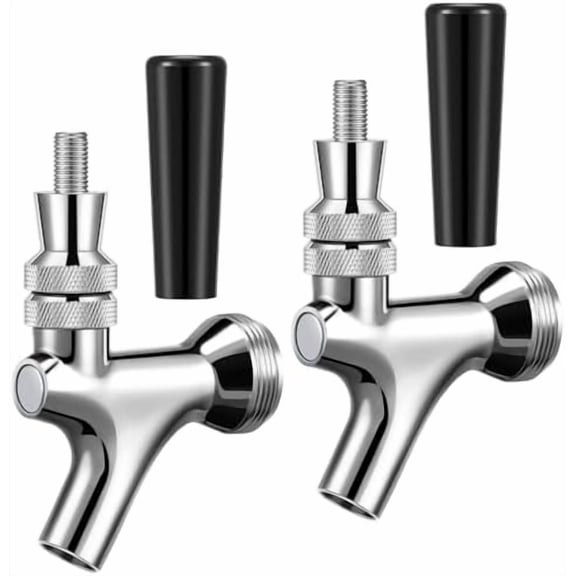 2 Pcs Stout Beer Faucet, Stainless Steel Draft Keg Tap with 304 Stainless Handle, Dispensing Tap for Beer Shanks and Towers$$Home Decor, Kitchen, & Other