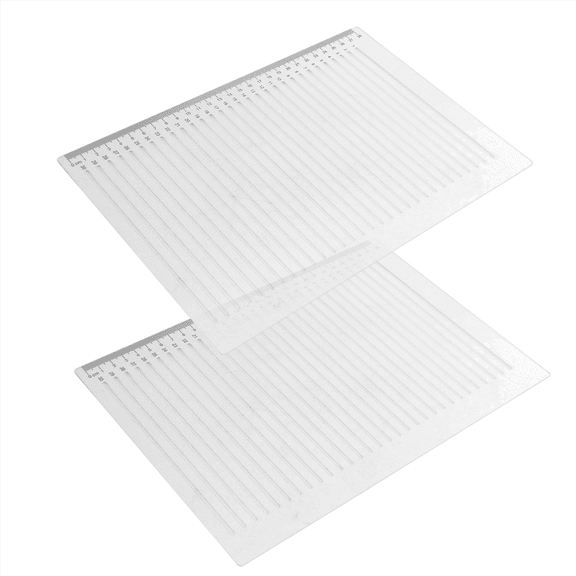 2 Pcs Straight Line Stencil 28 cm Scale Calligraphy Template for Journaling Envelope Lettering Guide