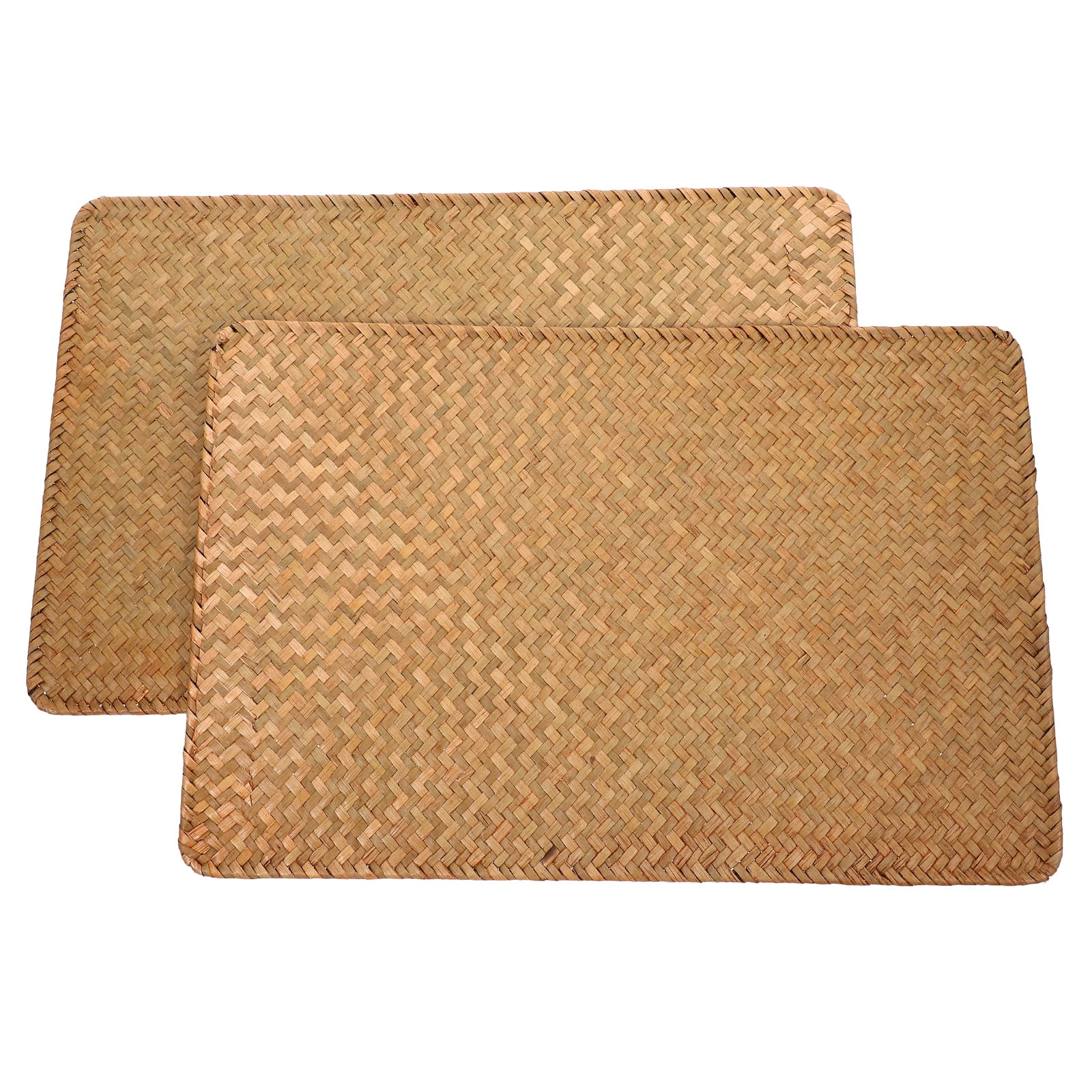 HOMEMAXS 2Pcs Rectangular Table Mat Woven Placemat for Farmhouse Tea ...