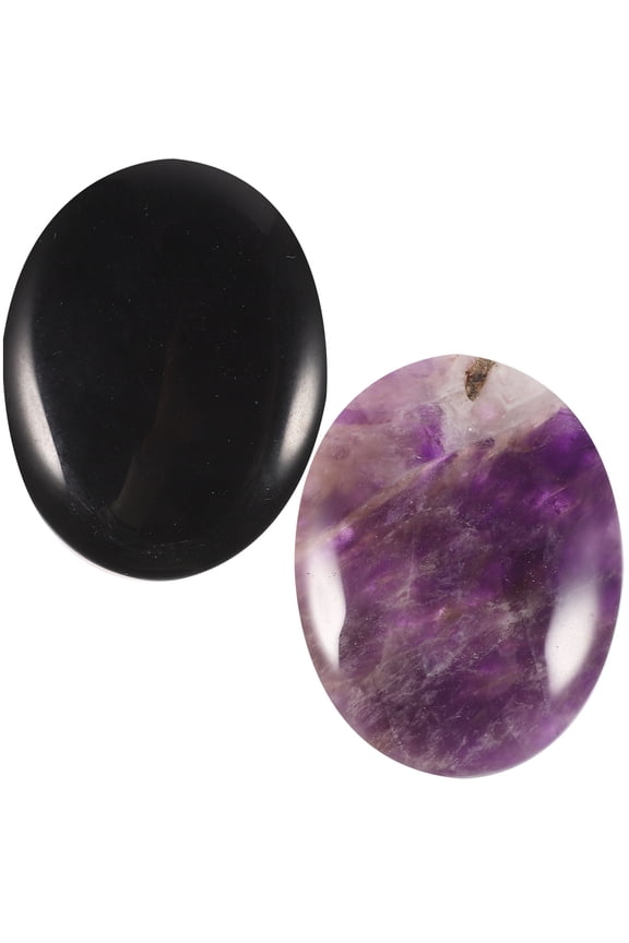 2 Pcs Stress Relief Crystal Stones Quartz Crystals Bulk Raw Office