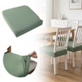 thumbnail image 1 of 2 Pcs Stretch Chair Seat Covers Waterproof, Elastic Dining Room Chair Slipcovers Washable, Knit Pattern Upholstery Pad Cover for Home Kitchen Hotel, Tear Resistant Furniture Protector, 1 of 6