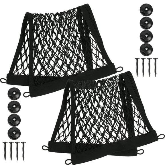 2 Pcs Stretchable Small Cargo Net Rv Accessories Pocket Organizer Elastic Polyester Abs