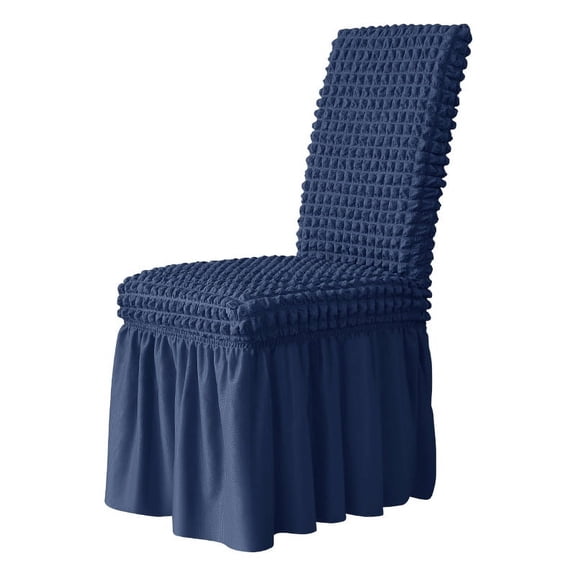 2 Pcs Stretchy Dining Room Chair Covers with Long Skirt, Removable Washable universal anti-Dirty Parsons Slipcovers for Home Kitchen Party (2, Grey)-