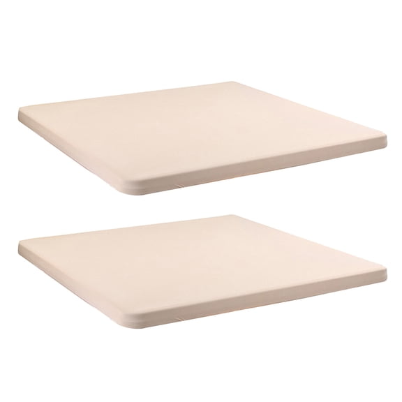 2 Pcs Stretchy Fitted Table Cover 34x34 Inch Square Tablecloth with Elastic Edge Table Cloth for Kitchen Dining Picnic Patio Outdoor Party Tables