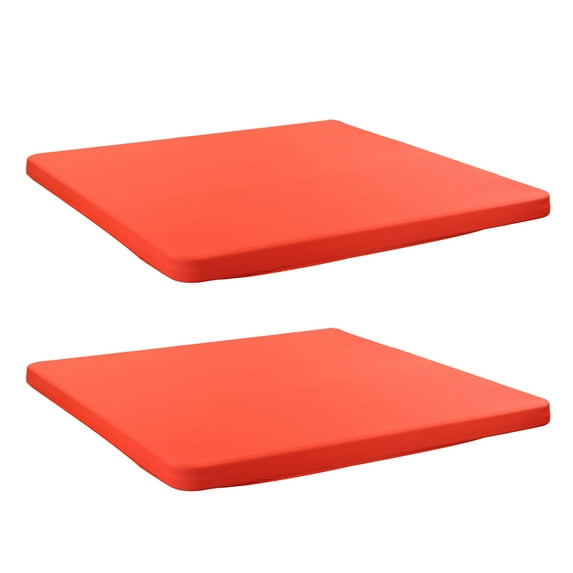 2 Pcs Stretchy Fitted Table Cover 34x34 Inch Square Tablecloth with Elastic Edge Table Cloth for Kitchen Dining Picnic Patio Outdoor Party Tables