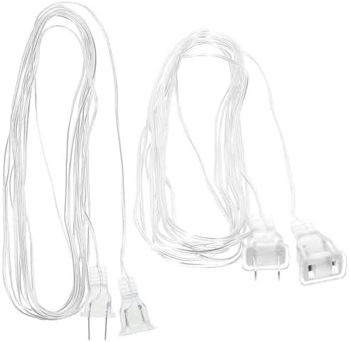 2 Pcs String Extension Lights Clear Cable Extension Cord Plug Extension ...