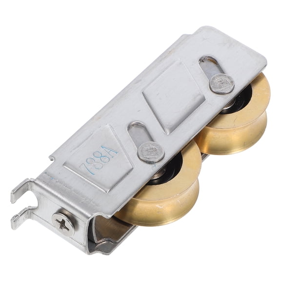OFFIGAM 2Pcs Sliding Door Roller Assembly Stainless Steel Copper Wheel Smooth Rolling for Doors