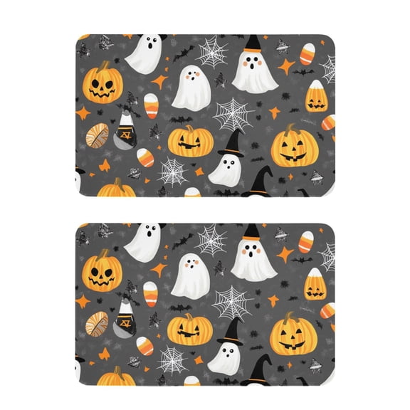 2 Pcs Strong Fridge Magnets Adorable Ghost Pumpkin Spiderweb Refrigerator Magnets Sticker Decor for Whiteboards Locker 4"x2.5"