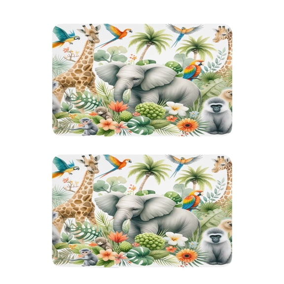 2 Pcs Strong Fridge Magnets African Animals and Natural Elements Refrigerator Magnets Sticker Decor for Whiteboards Locker 4"x2.5"