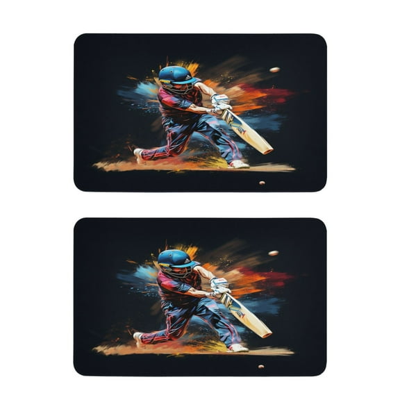 2 Pcs Strong Fridge Magnets Baseball Batter Refrigerator Magnets Sticker Decor for Whiteboards Locker 4"x2.5"