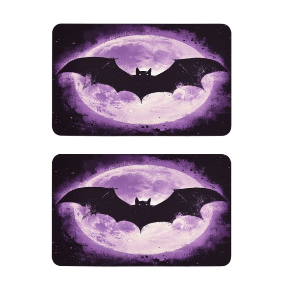 2 Pcs Strong Fridge Magnets Bat and Moon Refrigerator Magnets Sticker Decor for Whiteboards Locker 4"x2.5"