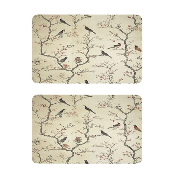 2 Pcs Strong Fridge Magnets Birds on Tree Branch Refrigerator Magnets Sticker Decor for Whiteboards Locker 4"x2.5"