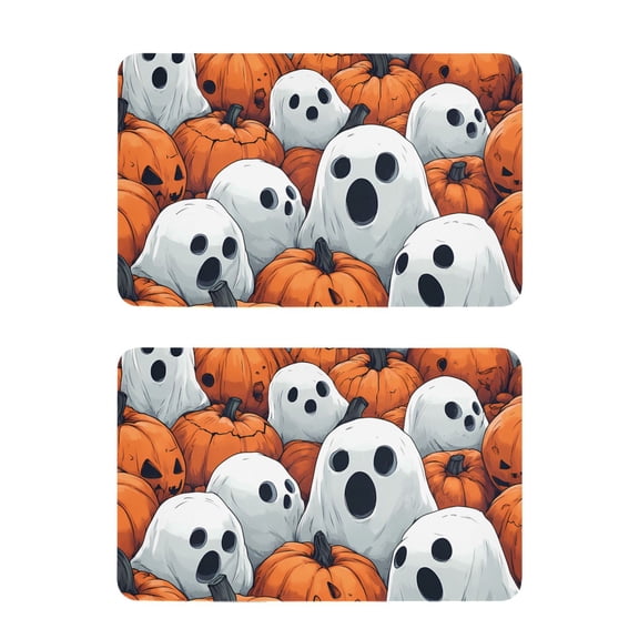 2 Pcs Strong Fridge Magnets Cartoon Ghosts Hide in Pumpkins Refrigerator Magnets Sticker Decor for Whiteboards Locker 4"x2.5"