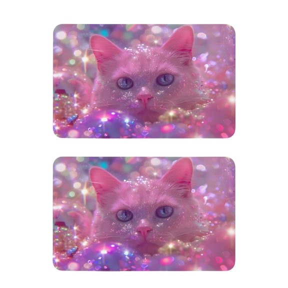 2 Pcs Strong Fridge Magnets Cat with Light Refrigerator Magnets Sticker Decor for Whiteboards Locker 4"x2.5"