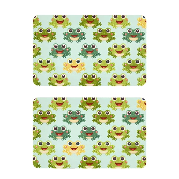 2 Pcs Strong Fridge Magnets Cute Happy Frogs Refrigerator Magnets Sticker Decor for Whiteboards Locker 4"x2.5"