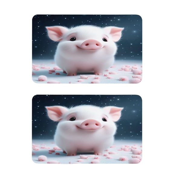 2 Pcs Strong Fridge Magnets Cute Pig and Flower Petals Refrigerator Magnets Sticker Decor for Whiteboards Locker 4"x2.5"