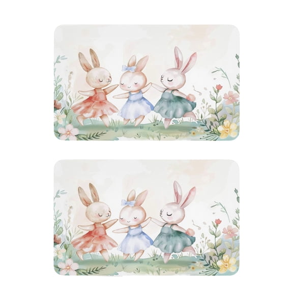 2 Pcs Strong Fridge Magnets Cute Rabbit Ballet Dancing Refrigerator Magnets Sticker Decor for Whiteboards Locker 4"x2.5"