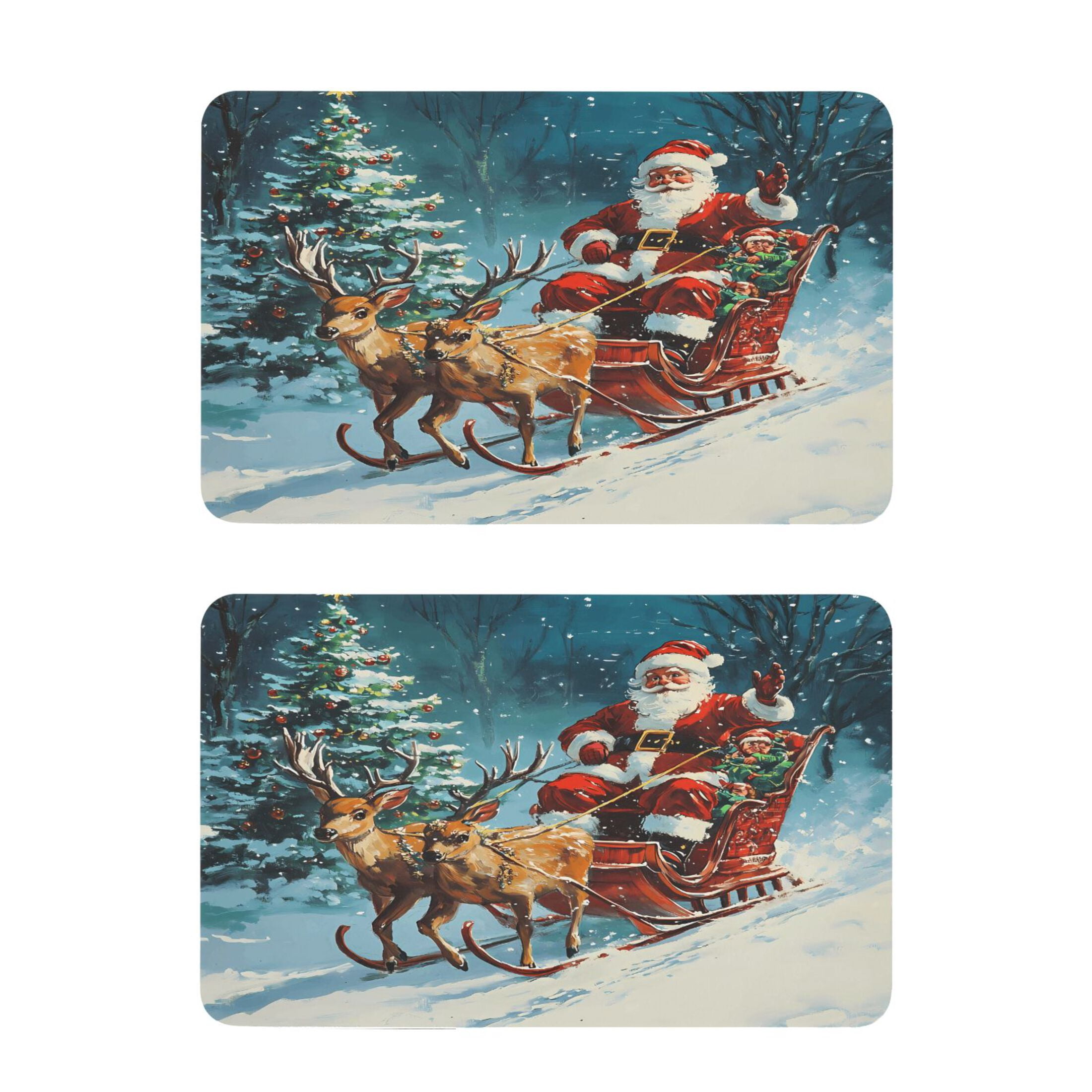 2 Pcs Strong Fridge Magnets Deers Pull Christmas Santa Claus ...