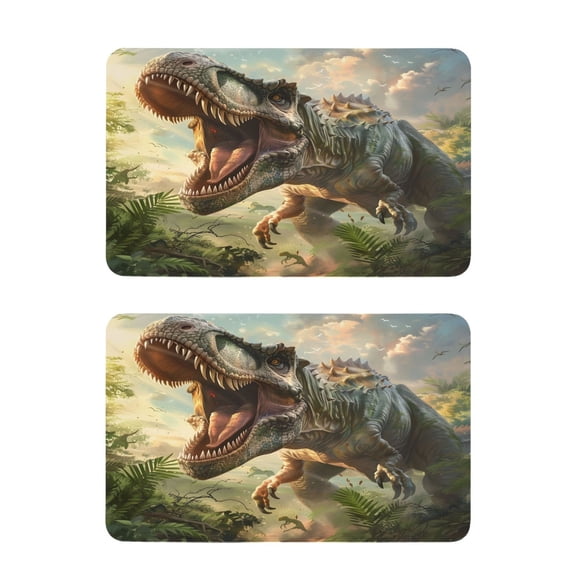 2 Pcs Strong Fridge Magnets Dinosaur Roar Refrigerator Magnets Sticker Decor for Whiteboards Locker 4"x2.5"