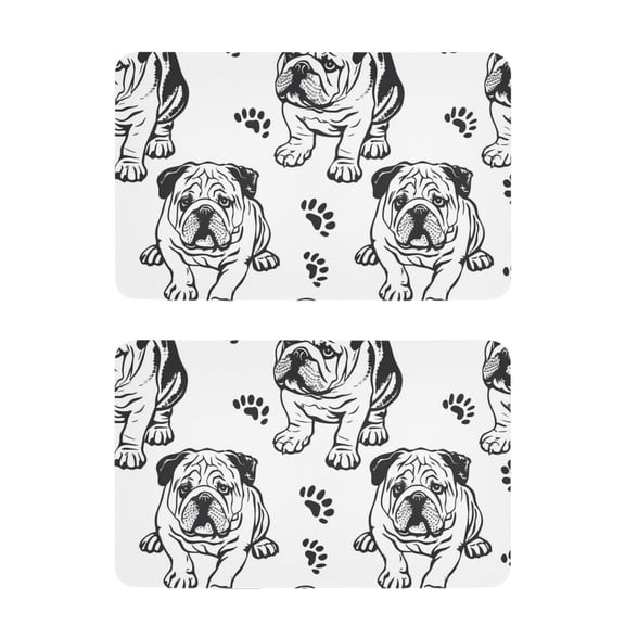 2 Pcs Strong Fridge Magnets English Bulldog with Paws Refrigerator Magnets Sticker Decor for Whiteboards Locker 4"x2.5"