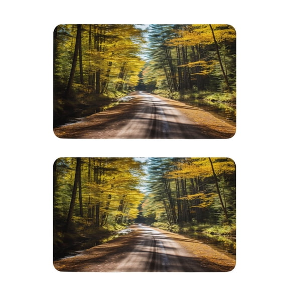 2 Pcs Strong Fridge Magnets Forest and Path Refrigerator Magnets Sticker Decor for Whiteboards Locker 4"x2.5"