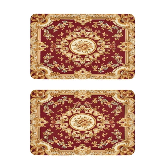 2 Pcs Strong Fridge Magnets Gold Red Mandala Refrigerator Magnets Sticker Decor for Whiteboards Locker 4"x2.5"