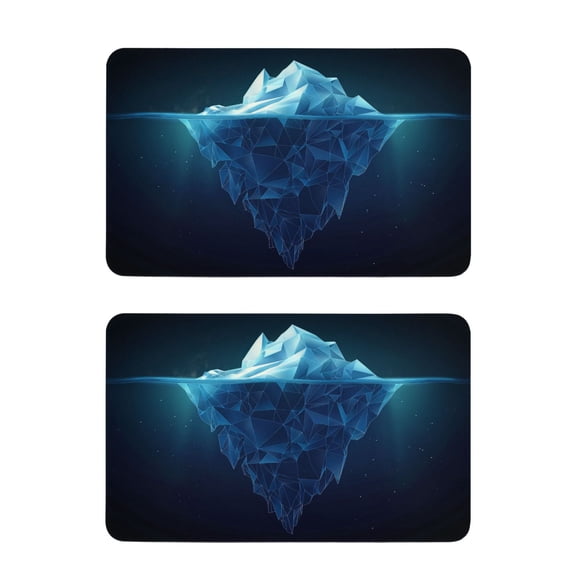 2 Pcs Strong Fridge Magnets Iceberg Floating Sea Refrigerator Magnets Sticker Decor for Whiteboards Locker 4"x2.5"