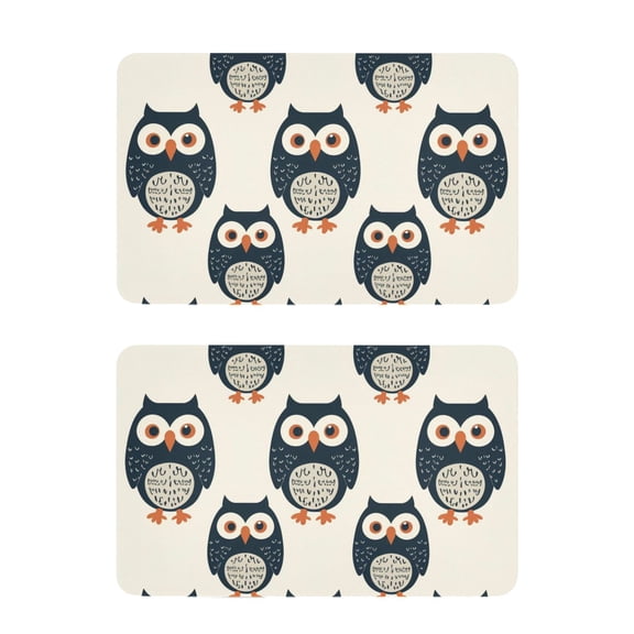 2 Pcs Strong Fridge Magnets Navy Blue Cute Owls Refrigerator Magnets Sticker Decor for Whiteboards Locker 4"x2.5"