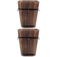 thumbnail image 1 of unbranded 2 pcs Wooden Flower Pot Retro Flower Holder Durable Corrosion Prevention Planter, 1 of 8