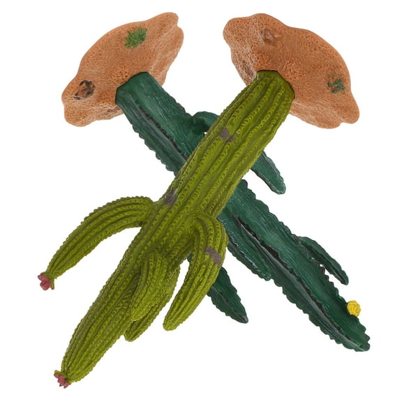 2 Pcs Succulent Plant Cactus Artificial Cactus 14.30X5.20X5.00CM Green