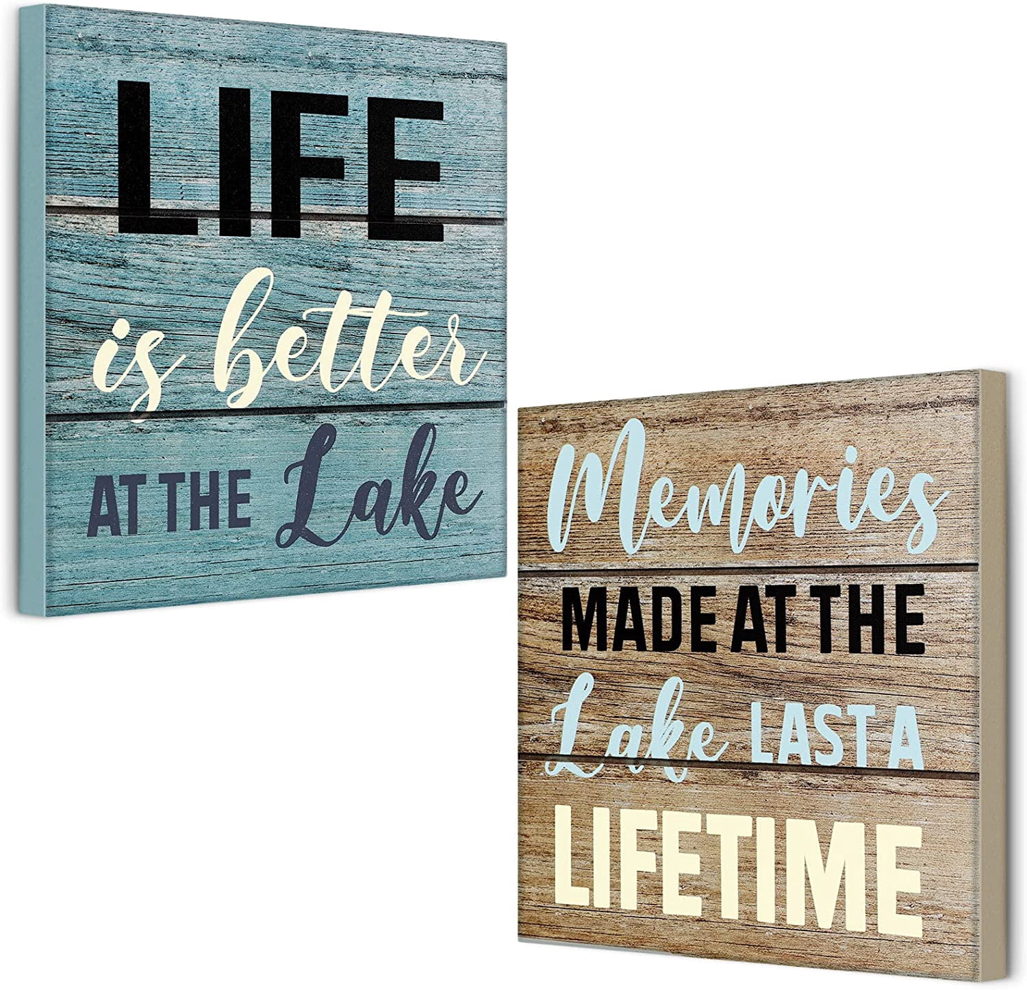 2 Pcs Summer Lake House Decor Memories at The Lake Life Is Better ...