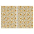 thumbnail image 1 of 2 Pcs Sunflower and Leaf Beige Pattern Funny Kitchen Towels, Microfiber Dish Towels, Kitchen Tea Towels Set 18" X 26", 1 of 6