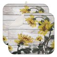 thumbnail image 1 of 2 Pcs Sunflowers Dish Drying Mat - 16 X 18 Inch Floral Absorbent Microfiber Kitchen Counter Mat – Quick-Dry Dish Rack Alternative, Dish Drying Pad for Dishes, Cups, Utensils, Pots & Pans, 1 of 3