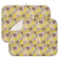 thumbnail image 1 of 2 Pcs Sunflowers Dish Drying Mat - 18 X 24 Inch Floral Absorbent Microfiber Kitchen Counter Mat – Quick-Dry Dish Rack Alternative, Dish Drying Pad for Dishes, Cups, Utensils, Pots & Pans, 1 of 3