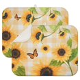 thumbnail image 1 of 2 Pcs Sunflowers Dish Drying Mat - 18 X 24 Inch Floral Absorbent Microfiber Kitchen Counter Mat – Quick-Dry Dish Rack Alternative, Dish Drying Pad for Dishes, Cups, Utensils, Pots & Pans, 1 of 3