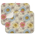 thumbnail image 1 of 2 Pcs Sunflowers Dish Drying Mat - 18 X 24 Inch Floral Absorbent Microfiber Kitchen Counter Mat – Quick-Dry Dish Rack Alternative, Dish Drying Pad for Dishes, Cups, Utensils, Pots & Pans, 1 of 3