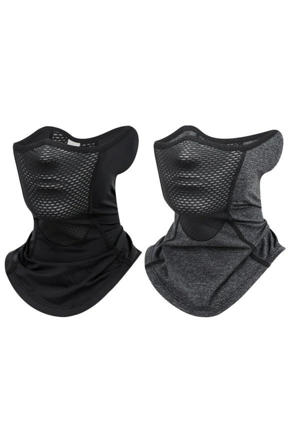 2 Pcs Sunlight Face Masks and Neck Gaiter for Sun Protection, Breathable, Cooling Fabric, Adjustable, Unisex, Ideal for Outdoor Activities