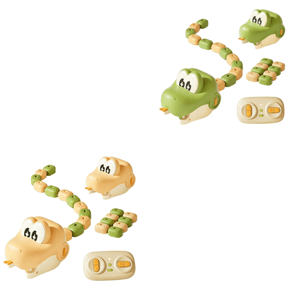 2 Pcs Super Fun Remote Controlled Snake Battles, Dual Player Magnetic Snake Game Toy with Light Sound, Rechargeable ABS Kids Interactive Birthday Gift