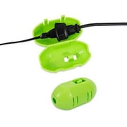 2 Pcs SureCord, Outdoor Extension Cord Cover, Extension Cord Protective Cover for Electric Tools, Cord Safety Cover, Ideal to Protect Holiday Lights & Electrical Tool Cord Connection green