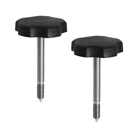 FENGGUIQU 2pcs window frame knob pin Window Frame Long Knobs Black Stainless Steel for Homeowners