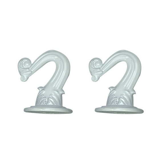 2 Pcs Swag Ceiling Hooks Heavy Duty Swag Hook with Hardware for Hanging Plants Ceiling Installation Cavity Wall Fixing (White)