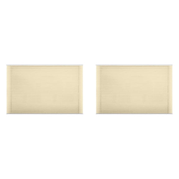 2 Pcs Swatch Sample 47.24 x 23.62 Inch for Color Match, Top Down Bottom Up Cellular Shade Test Fabric, Light Filtering and Blackout Window Blind Sample, Window Shades, Yellow