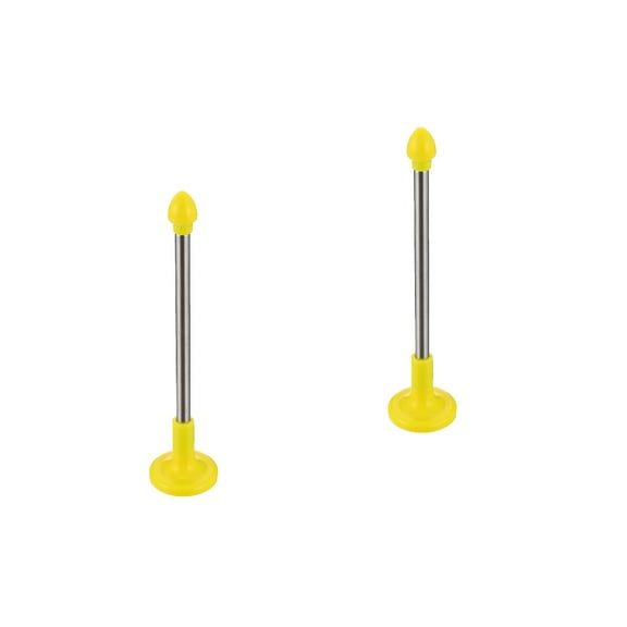 2 Pcs Swing Alignment Rod Training Golf Stick Holder Magnetic Sweeper Yellow