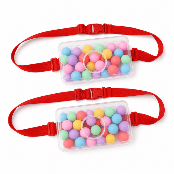 2 Pcs Swing & Shake Ball Box Party Game Set, Hip Shake Challenge Game with 60 Colorful Balls, Interactive Group Game Props for Parties, Gatherings, Team Activities & Gift Fun