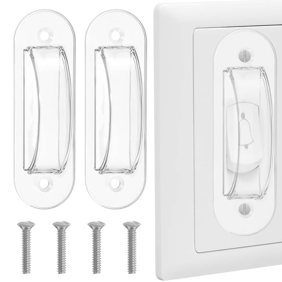 2 Pcs Switch Guard, Childproof Light Switchs Cover Guard, Prevent Accidental Power Interruptions, Clear Light Switch Lock Cover Keeps ON Or Off